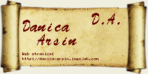 Danica Arsin vizit kartica